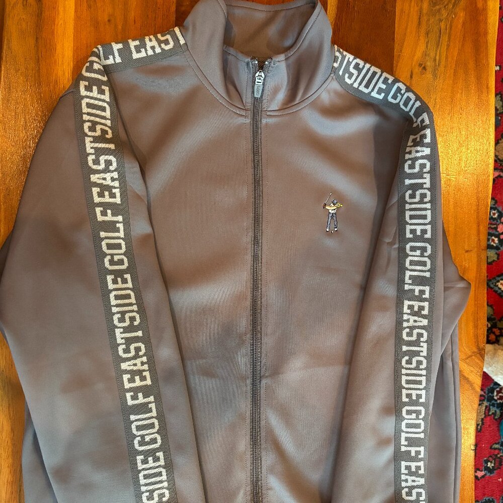 Eastside Golf Mid layer Track Jacket FZ Charcoal Medium